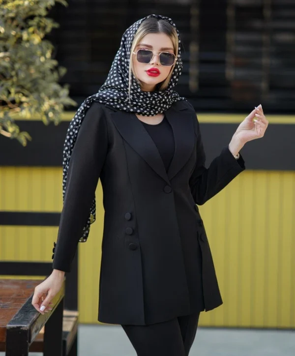 کت شلوار زنانه جلو چاک دار مجلسی